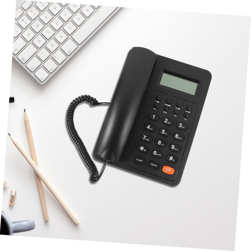 TEMPNAP 1set Desk Telephone for Home Office Reusable Wired Phone Sound Easy Installation Material Versatile for Commercial Use Desktop Communication