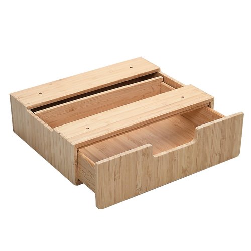 Bamboo Mountable Drawer for Under Desk, Office Supply Storage for Pens Pencils Paper & More 9.5 x 7.5 x 2.5 INCHES (Inner Drawer Height: 1.25 IN)