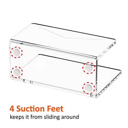 FUCDTEFC Acrylic Mail Holder, Clear Acrylic File Letter Organizer, Vertical Envelope Mail Holder for Desk, Lightweight Countertop Bill Holding Sorter Letter Invoice Stand for Home Office School