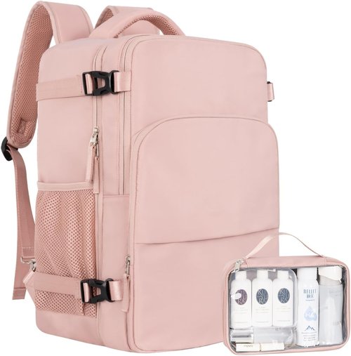 Sinaliy Travel Backpack - Flight Approved Carry-On with USB Charging | Lightweight, Waterproof Design for Women