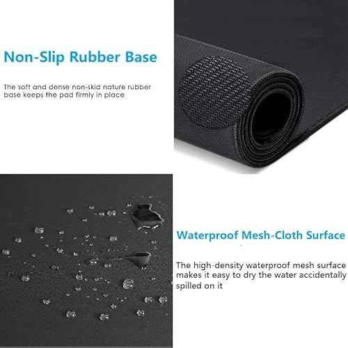 [60" x 30"] Extra-Large Mouse Pads, Gaming mat - Enhance Gaming Experience with The Massive Battle mat, Waterproof, Easy-Clean, and Lint-Free, Desk mat Perfect for PC Game Tables (Black, 4XL)
