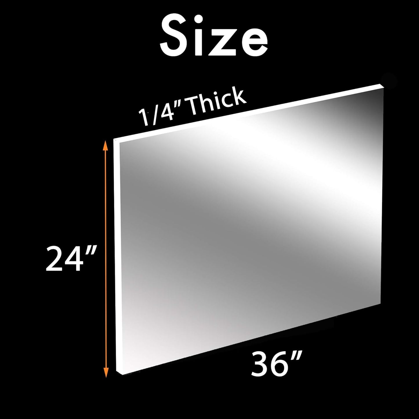 CALPALMY Clear Acrylic Sheets - 24 x 36 Inch, 1/4” Thick for Craft Projects, Signs & Display Cases