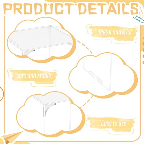 Demonwer Locker Organizer Shelf White Stackable Extra Locker Shelf Storage Cabinet Accessories for School Office Home Gym Supplies