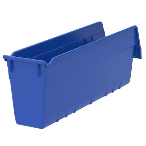 Akro-Mils Shelfmax Bins - 4-1/8"Wx17-5/8 Dx6 H - Blue - Blue - Lot of 8