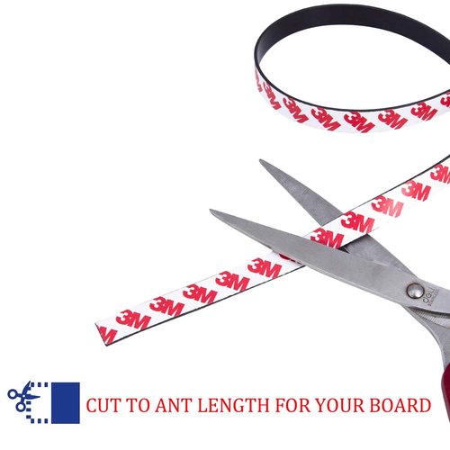 Towjug Magnetic Tape Strip Roll with 3M Adhesive Backing,(1in Wide x40ft Long) Flexible Sticky Magnet Tape Strips for Kitchen, Garage Whiteboards Fridge Organization
