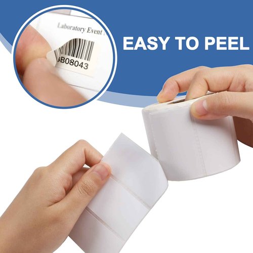 12 Rolls of 1000 2 1/4x1 1/4” Direct Thermal Labels for Barcode, Perforated Address Labels, Thermal Paper Self-Adhesive Label Stickers Mailing Compatible with Rollo, Zebra & Other Desktop Printers