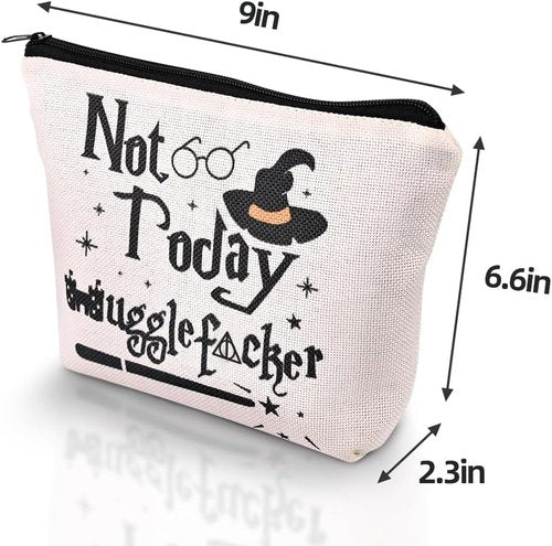 Magic Wizard Makeup Bag - Funny Not Today Cosmetic Pouch | Perfect Gift for Girls & Women