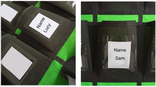 NIMES Hanging Organizer - Classroom Pocket Chart for Cell Phones & Calculators | 20 Clear Card Pockets