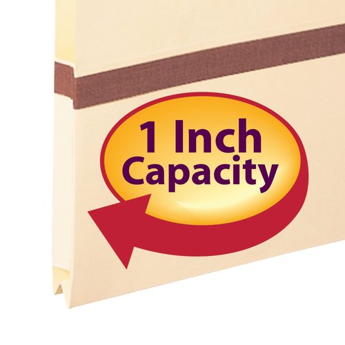 Smead File Pocket, 2/5-Cut Printed Tab, Tyvek®-Reinforced, Legal Size, Manila, 50 per Box (76487)