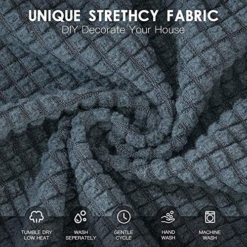 Sunnyway 2 Grey Stretchable Office Chair Seat Cover – Spandex Slipcover Protectors