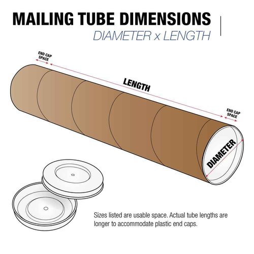 Tape Logic TLP5026KHD Jumbo Mailing Tubes, 5" x 26", Kraft (Pack of 15)