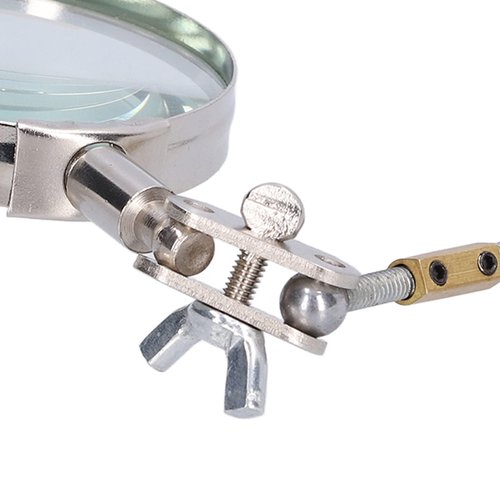 Helping Hand Magnifier with Ble Neck and Scratch - Resistant Glass for Hobbyists and Technicians - Perfect for Soldering, Reading, Crafts, and More