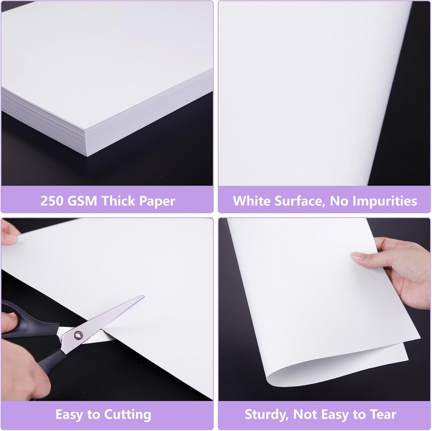 AKONEGE Poster Board - 12PCS White 11" x 14" Graphic Display Paper for Arts & Crafts Projects