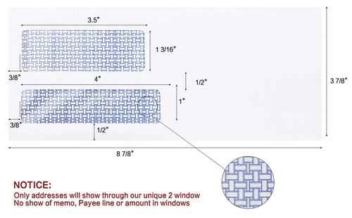 #9 Double Window Security Envelopes, HERKKA No.9 Double Window Business Envelopes Designed for Quickbooks Invoices and Business Statements - Number 9 Size 3 7/8 Inch X 8 7/8 Inch - 24 LB - 1000 Pack