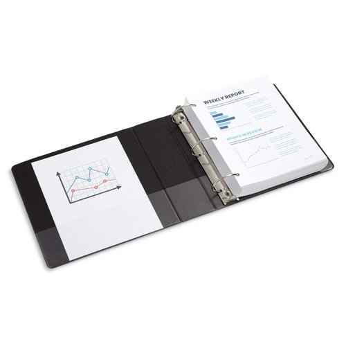 3 inch 3 Ring Binders, Rugged Heavy Duty Design for Home, Office, and School, Holds up to 625 Sheets of 8.5 Inch x 11 Inch Paper, Black, 4 Pack