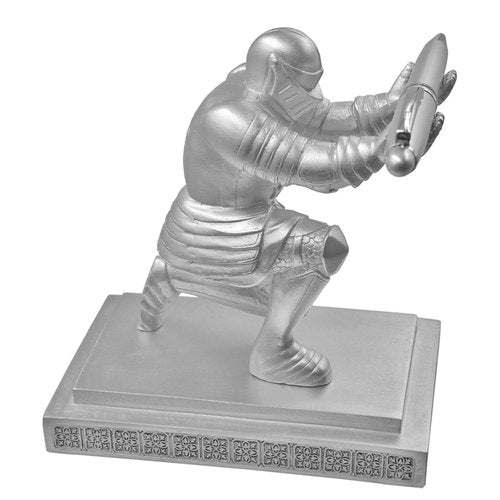 Aurueda Executive Knight Pen Holder Personalized Desk Accessories Fancy Kneeling Knight Pen Holder for Desk