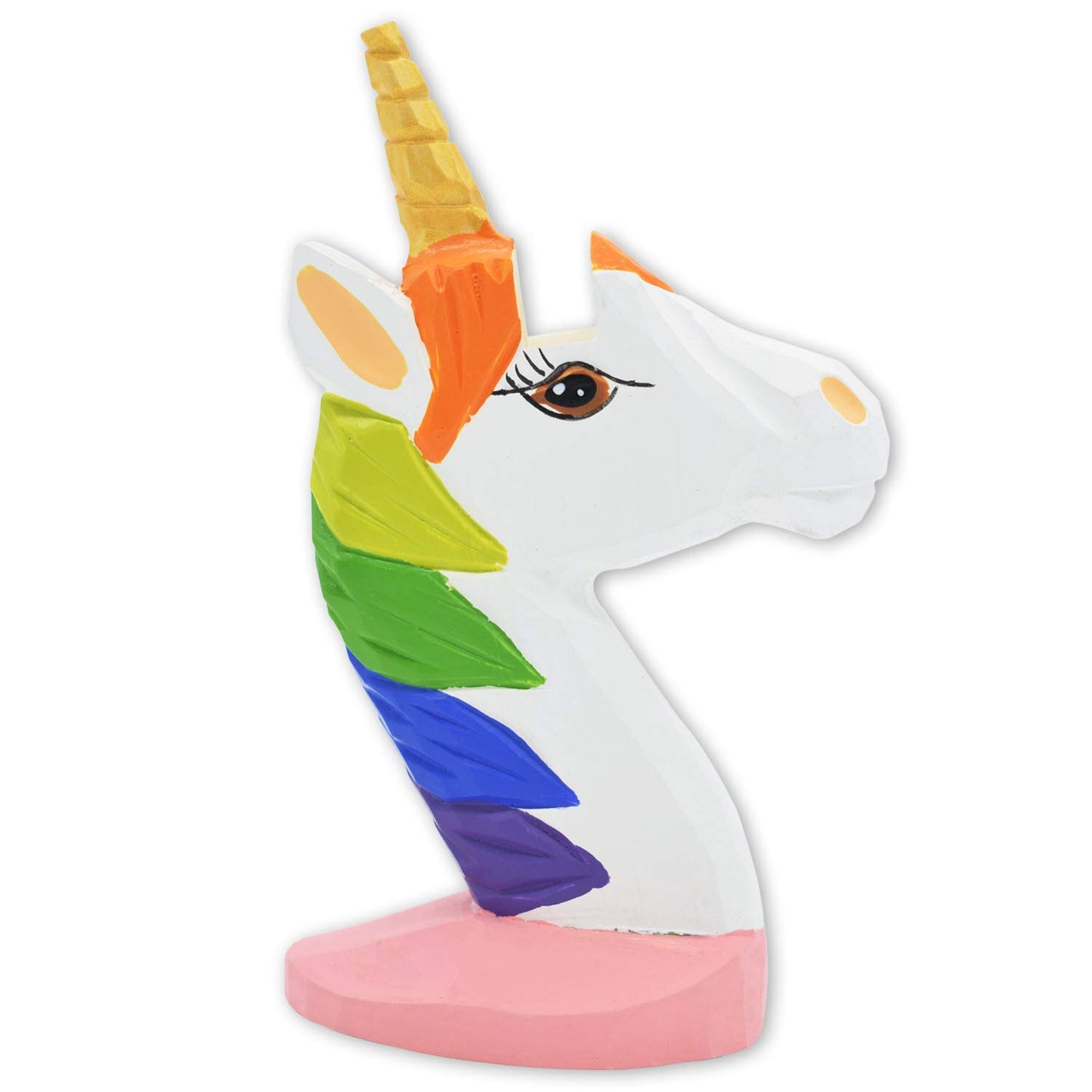 VIPbuy Handmade Wood Carving Eyeglasses Glasses Holder Stand Sunglasses Display Stand Home Office Desk Décor Gift (Unicorn)