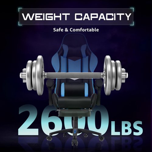 Sytopia 28" Gaming & Office Chair Base Replacement with 2.5" Rubber Wheels, Set of 5, 2600 lbs Heavy Duty Desk Chair Base, Smooth and Quiet Rolling Casters, Blue