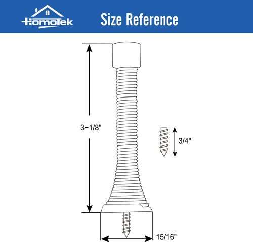 HOMOTEK 30 Pack Heavy Duty Oil Rubbed Bronze Spring Door Stops - Flexible Design with Rubber Bumper Tips
