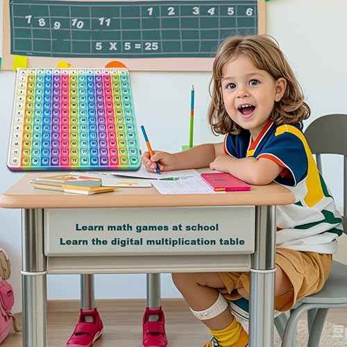 12x12 Multiplication Game Table Kids Math Learning Posters, Fidget Popper Educational Math Tools Fidget Popular Toys Relieve Stress and Create Various Math Operations