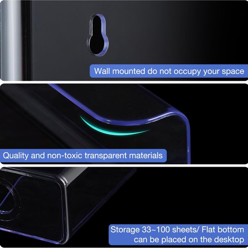 Ripeng 4 Pcs Brochure Holder 8.5 x 11 Inch Wall Mount Flyer Holder Acrylic Literature Clear Magazine Wall Display Hanging Envelope Display for Pamphlet File Home Office Supplies