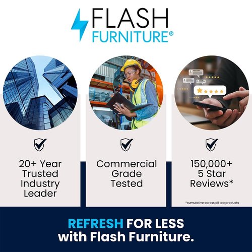 Flash Furniture Cardim 5' W x 3' H Magnetic Marker Board with Galvanized Steel Backing and Marker Tray