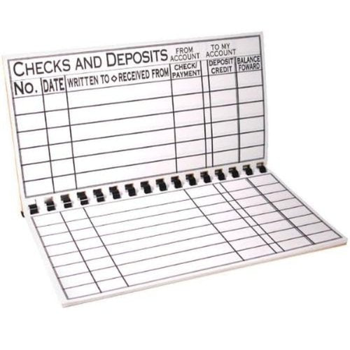 Jumbo Print Check Register Book - Large Print, Easy-to-Read, Spiral Bound, 56 Pages for Personal Accounting, Easy Transaction Reference, 10"L x 5¼"W