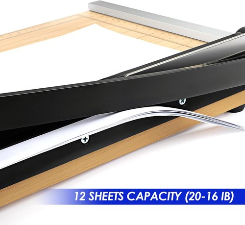 CreGear 12" Paper Cutter - Heavy Duty Guillotine Trimmer for Precision Cutting | Cuts 12-16 Sheets