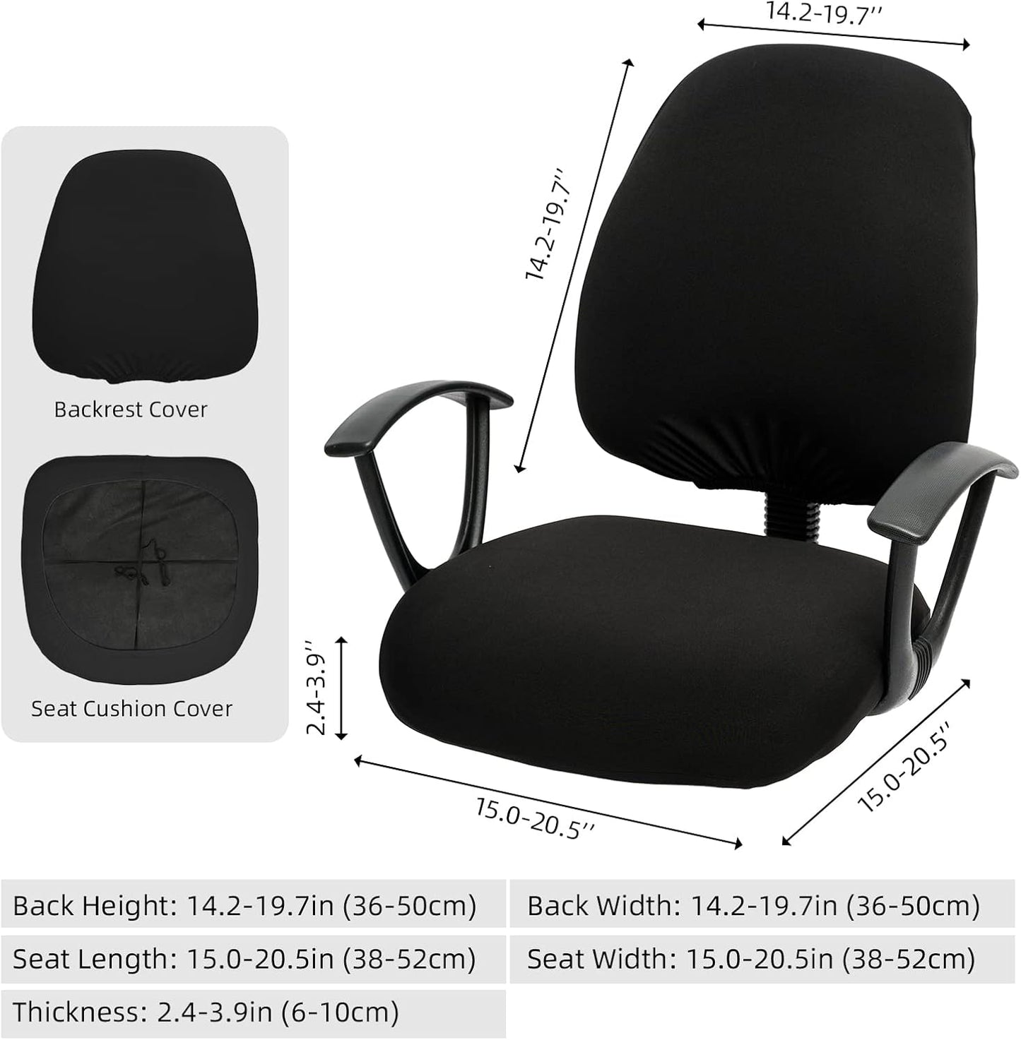 Stretchable Office Chair Seat Covers by [Brand Name] - Universal Slipcover for Computer Chairs | 180GSM Washable Red Protector for Pets