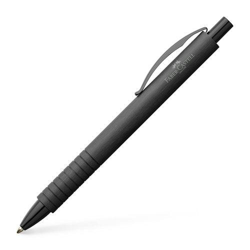 Faber-Castell Essentio Aluminum Black Ballpoint Pen with Black Ink - Fine Writing Instruments