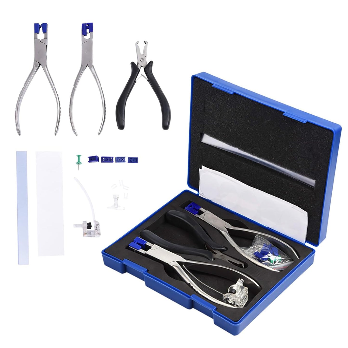 ZJchao Eyeglass Repair Kit - Complete Rimless Glasses Repair Tools with Pliers & Accessories