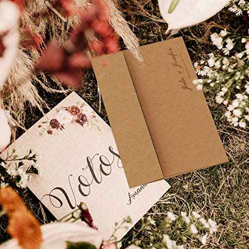 A7 Brown Kraft Envelopes Self Seal 100 Pack 120 GSM£¬Goefun Printable 5x7 Envelopes for Invitation, Mailing, Weddings, Business, Birthday, Photos, Documents and DIY Cards