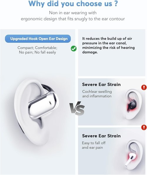 KOSERNT AI Translation Earbuds Real-Time, 144 Languages & Accents,4-in-1 Open Ear Wireless Earbuds with Charging Case, Compatible with iOS & Android, Ideal for Travel, Business, Learning,Black