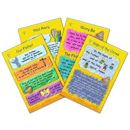 Collection - Our Father, Hail Mary, Sign of The Cross, Glory Be - Classroom Posters 12" x 18"