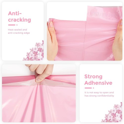 Metronic Poly Mailers - Large 19x24 Inch Shipping Bags | 500 Pcs Light Pink Packaging for Clothes