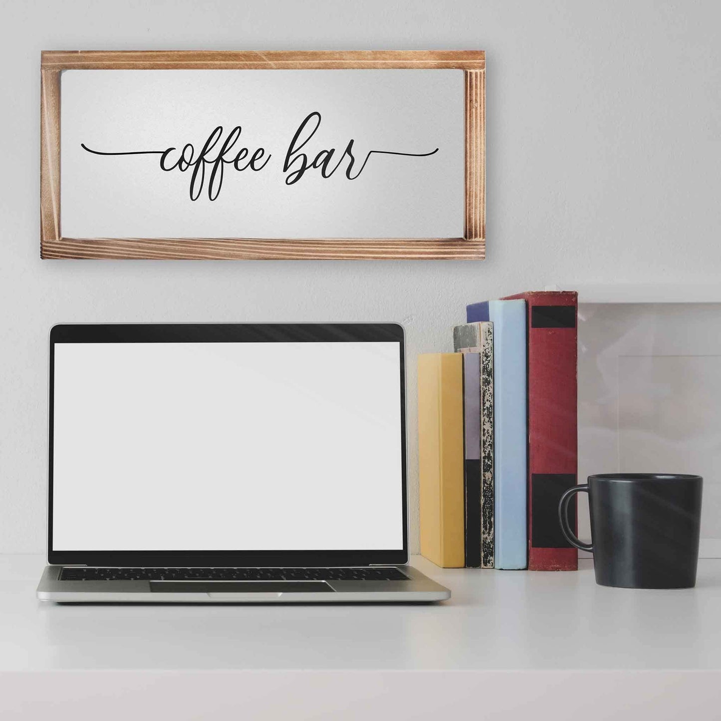 Coffee Bar Sign Decor 8x17 Inch, Coffee Sign Decor, Wooden Kitchen Wall Art