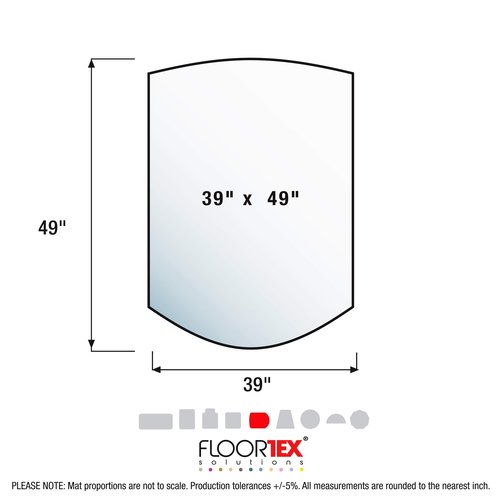 Floortex® Exclusive Ultimat® Polycarbonate Contoured Chair Mat for Carpets up to 1/2" - 39 x 49"