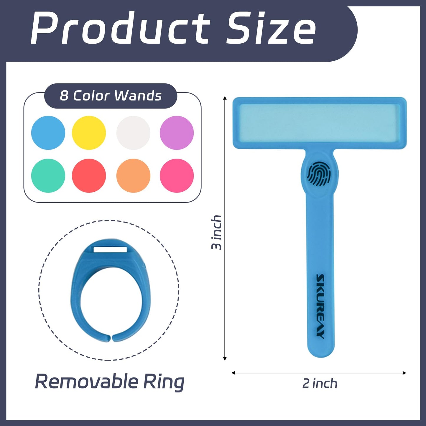 Guided Reading Strips, Dyslexia Tools for Kids, Colorful Text Overlays for Early Readers, ADHD Finger Trackers Highlight (24 PCS)