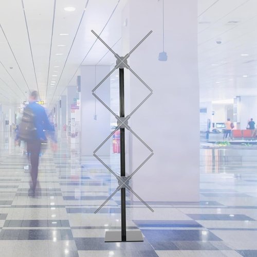 Missyou 3D Hologram Fan Stand - Vertical 3-Unit Splicing Bracket for 56/65/70cm Projectors | Heavy Duty Metal Wall Structure - Perfect Tech Gift for Festivals