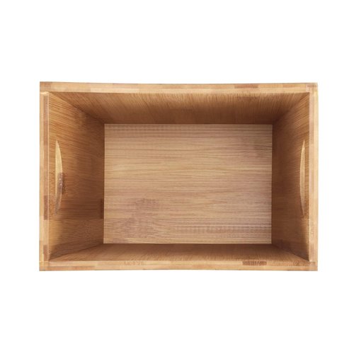 MOOACE Bamboo Trash Can - Decorative 2 Gallon Waste Basket for Bathroom, Office & Kitchen