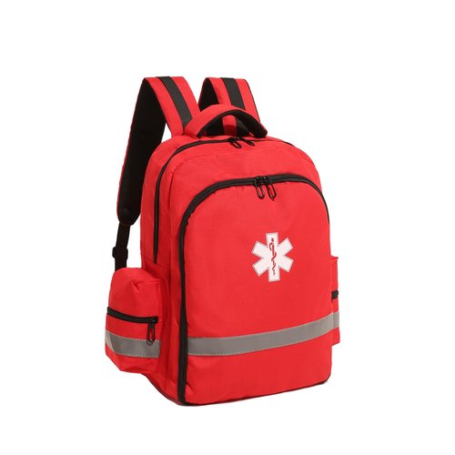 First Aid Backpack Bags for School Empty Medicine Bag for Trauma Medical Safety Backpack for Travelling Red Emergency Bag for Nurse, Paramedic, EMT