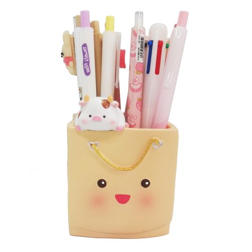 Gosyfeti Pen Holder for Desk Cute, Creative Pencil Cup Organizer for Kids, Cosmetic Brushes Storage Desktop Decoration for Home Office School