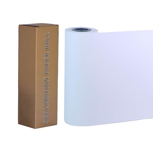 24 Inch x 164 Feet Sublimation Paper Roll 120gsm Heat Sublimation Transfer Paper Quick Drying 2" Core Compatible with Inkjet Printer
