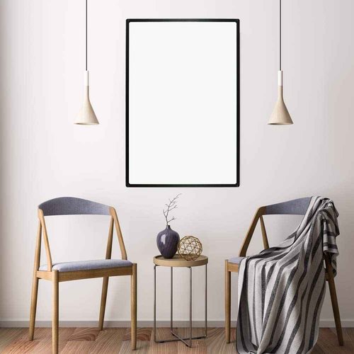 JILoffice Magnetic Whiteboard/White Board, Dry Erase Board 36 x 24 Inch, Black Aluminum Frame Wall Mounted Board for Office Home and School
