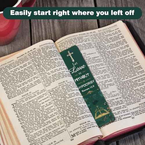 48 Pieces Bible Bookmarks with Hollow Cross Christian Scripture Bookmark, Inspirational Book Markers Religious Bookmarks Reading Scripture for Reading Lover, Men, Women, Church Gifts