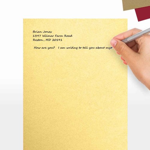 LUXPaper 8.5" x 11" Paper | Letter Size | Gold Metallic | 80lb. Text | 250 Qty