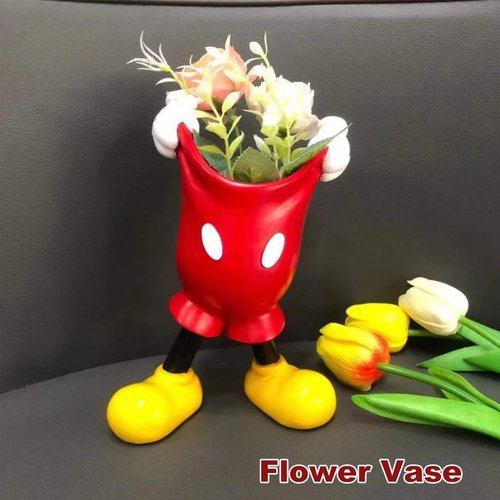 FUEMEILY Cute Mouse Pen Holder for Desk, Cartoon Mouse Vase Makeup Brush Holder, Birthday Party Supplies Gift for Home Decoration