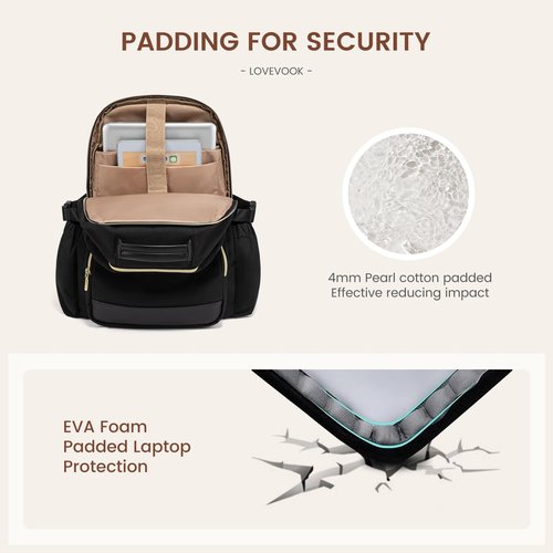 LOVEVOOK Laptop Backpack for Women with Pouch Pocket for Large Capacity Cup,15.6 Inch Laptop Computer Bag Travel Backpack Purse,Waterproof Work Business Backpack College Teacher Bags,Grayish Purple