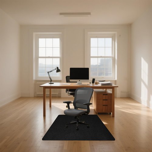 Desk Chair Mat 2 Pack for Hardwood Floor, 48"x36" Office Chair Mat, Anti-Slip Computer Gaming Rug Floor Protector for Home Office, Easy to Clean, Black