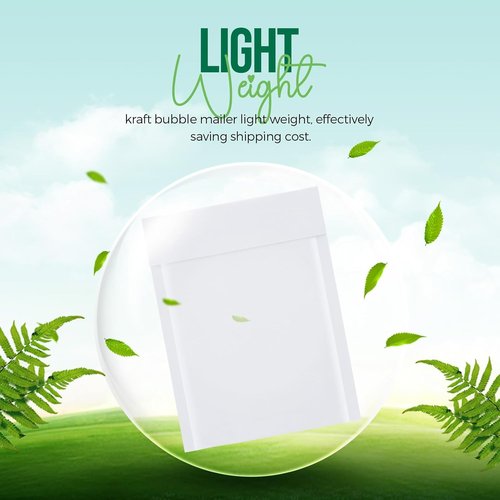 Fuxury Bubble Mailers - Thick Self-Seal Waterproof Padded Envelopes | 6x10" | 100 Pack for Small Business Shipping